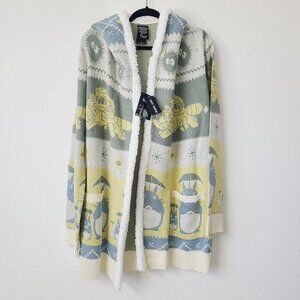Studio Ghibli My Neighbor Totoro Fair Isle Sherpa Cardigan Plus Size 3X Yellow